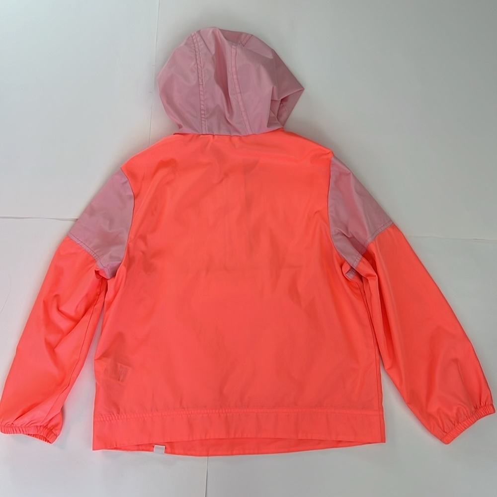 GAP Kids Girls Windbreaker Pullover Coloblock Blush Neon Salmon M (8) - Picture 2 of 9